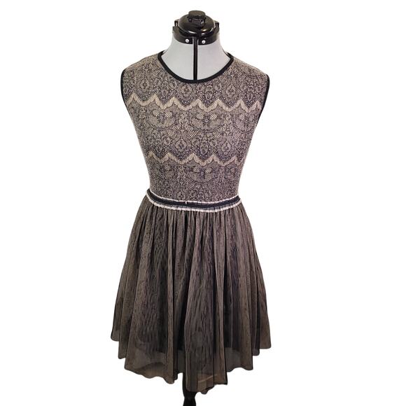 Vintage Weston Wear Anthropologie Lace Dress w/ Tulle Skirt Sz Large Whimsigoth - Picture 14 of 16